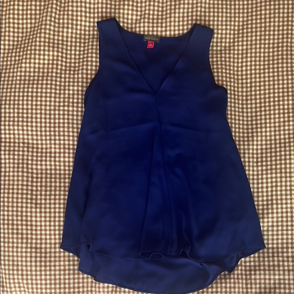 Vince Camuto Elegant Blue Sleeveless Blouse